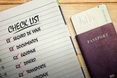 checklist para viajar